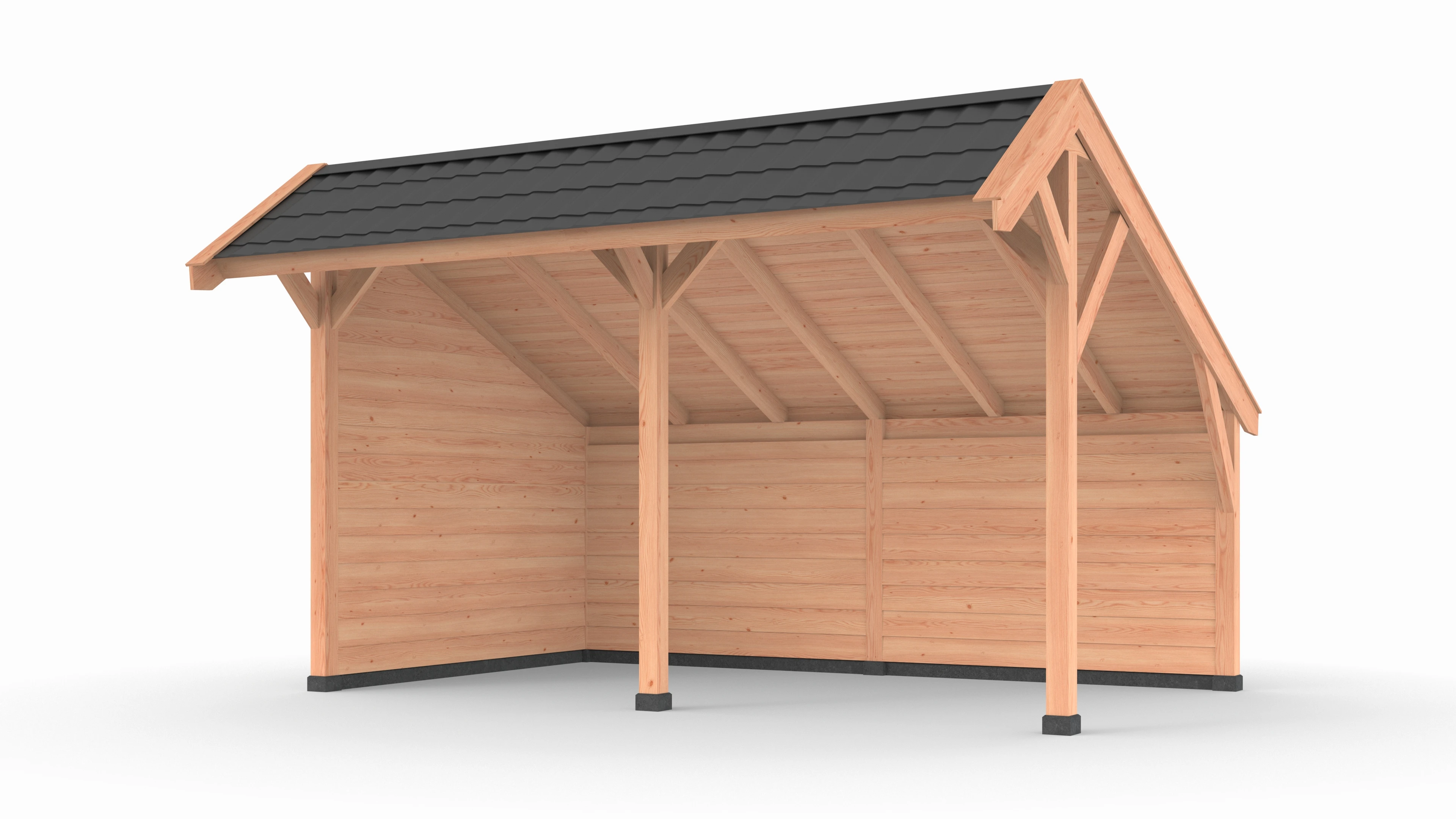 Douglas kapschuur, 500 x 300, met achterwand en zijwand, Westwood Comfort - Afbeelding 1